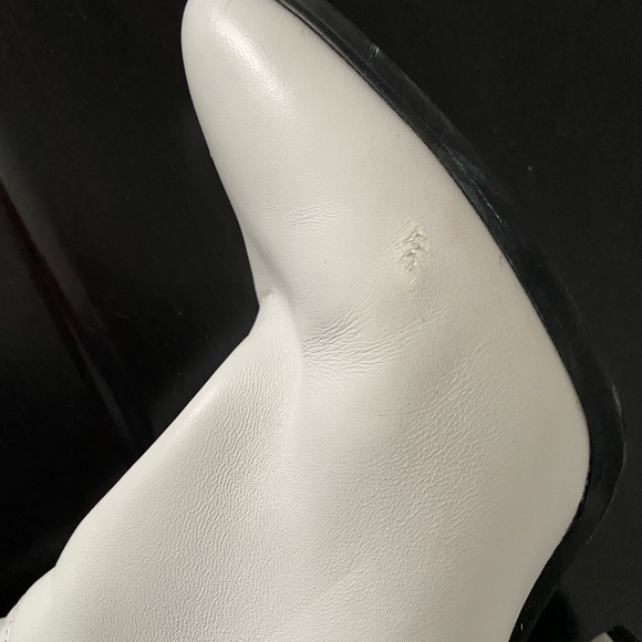 Genuine leather knee high boots in white - Picture 5 of 5